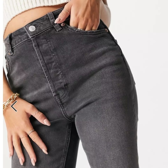 NWT FREE PEOPLE ZURI WASHED BLACK MOM JEANS - 26 - Picture 7 of 17